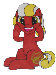 Size: 3456x4608 | Tagged: safe, artist:awgear, oc, oc only, oc:red glare, earth pony, pony, 2020 community collab, derpibooru community collaboration, cutie mark, female, red coat, simple background, solo, transparent background, yellow eyes