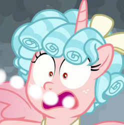 Size: 556x560 | Tagged: safe, edit, edited screencap, screencap, cozy glow, alicorn, pony, g4, the ending of the end, alicornified, blast, cozycorn, cropped, cute, female, filly, frown, gasp, meme, open mouth, race swap, shocked, shrunken pupils, snow, snowball, snowball effect, snowball fun, solo, spongebob squarepants, spread wings, wings