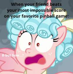 Size: 555x558 | Tagged: safe, edit, edited screencap, screencap, cozy glow, alicorn, pony, g4, the ending of the end, caption, cropped, cute, female, filly, frown, gasp, meme, open mouth, questioning, shocked, shrunken pupils, solo, spread wings, wings