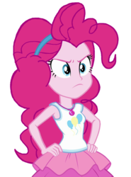 Size: 897x1214 | Tagged: safe, edit, edited screencap, editor:ktd1993, screencap, pinkie pie, equestria girls, equestria girls specials, g4, my little pony equestria girls: better together, my little pony equestria girls: rollercoaster of friendship, background removed, clothes, female, geode of sugar bombs, hand on hip, magical geodes, not a vector, rah rah skirt, simple background, skirt, solo, transparent background