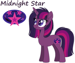 Size: 974x820 | Tagged: safe, artist:xxmaikhanhflarexx, oc, oc:midnight star, g4, my little pony: the movie, magical lesbian spawn, next generation, offspring, parent:tempest shadow, parent:twilight sparkle, parents:tempestlight
