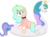 Size: 1673x1232 | Tagged: safe, artist:crystalponyart7669, princess celestia, oc, oc:drawn gallery, earth pony, inflatable pony, pony, g4, my little pony best gift ever, my little pony: friendship is magic, female, floaty, inflatable, inflatable alicorn, inflatable toy, mare, pool toy, simple background, swan boat, swanlestia, transparent background