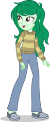 Size: 2054x5000 | Tagged: safe, artist:luckreza8, wallflower blush, equestria girls, equestria girls series, forgotten friendship, g4, clothes, cute, female, freckles, open mouth, pants, shoes, simple background, solo, sweater, transparent background, vector