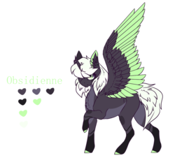 Size: 937x846 | Tagged: safe, artist:luuny-luna, oc, oc only, oc:obsidienne, alicorn, pony, female, mare, reference sheet, simple background, solo, transparent background, two toned wings