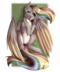 Size: 1365x1635 | Tagged: safe, artist:fluxittu, oc, oc only, oc:colour drop, pegasus, pony, female, mare, solo, two toned wings
