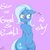 Size: 1000x1000 | Tagged: safe, artist:sozglitch, trixie, pony, unicorn, g4, blushing, female, floppy ears, mare, pink background, signature, simple background, solo