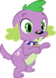 Size: 2812x3957 | Tagged: safe, artist:red4567, spike, spike the regular dog, dog, equestria girls, g4, my little pony equestria girls: better together, reboxing with spike!, :o, collar, high res, looking at you, male, open mouth, simple background, solo, transparent background, uh oh, vector