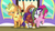 Size: 1280x720 | Tagged: safe, screencap, applejack, pinkie pie, rarity, pony, g4, ppov, applejack's hat, clothes, coat, cowboy hat, hat, seaweed, stetson, train, window