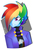 Size: 1835x2821 | Tagged: safe, artist:xan-gelx, rainbow dash, human, equestria girls, g4, alternate timeline, apocalypse dash, clothes, crystal war timeline, female, jacket, signature, solo, torn ear