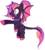 Size: 1264x1408 | Tagged: safe, artist:aledera, oc, oc only, oc:neon night, bat pony, pony, collar, colored hooves, fangs, female, leonine tail, mare, obtrusive watermark, ponytail, simple background, solo, tail, transparent background, watermark