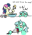 Size: 632x689 | Tagged: safe, artist:jargon scott, bon bon, lyra heartstrings, sweetie drops, earth pony, pony, unicorn, g4, comic, dialogue, dough, eyes closed, female, hoof hold, l.u.l.s., mare, silly, silly pony, simple background, wat, whisk, white background