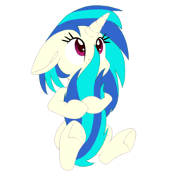 Size: 1280x1280 | Tagged: safe, artist:discorded, dj pon-3, vinyl scratch, pony, unicorn, g4, cute, female, hug, mare, simple background, solo, tail hold, tail hug, transparent background