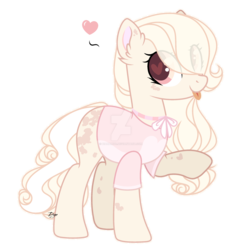 Size: 1920x1981 | Tagged: safe, artist:dianamur, oc, oc only, earth pony, pony, blushing, clothes, deviantart watermark, female, heart, heart eyes, mare, obtrusive watermark, shirt, simple background, solo, tongue out, transparent background, watermark, wingding eyes