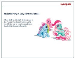 Size: 560x436 | Tagged: safe, minty, pinkie pie (g3), rainbow dash (g3), pony, a very minty christmas, g3, sd entertainment, synopsis
