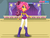 Size: 800x600 | Tagged: safe, artist:user15432, scootaloo, equestria girls, g4, boots, bracelet, clothes, gymnasium, hasbro, hasbro studios, high heel boots, high heels, jewelry, ponied up, ponytail, rainbow hair, rainbow rocks outfit, shoes, solo, stage, starsue