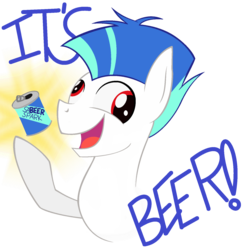 Size: 1579x1621 | Tagged: safe, artist:mylittlepon3lov3, oc, oc only, oc:saberspark, pony, beer can, derp, male, solo, stallion
