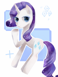 Size: 960x1280 | Tagged: dead source, safe, artist:旗桦, rarity, pony, unicorn, g4, female, mare, solo