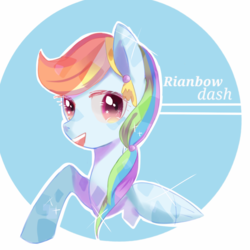 Size: 1000x1000 | Tagged: dead source, safe, artist:旗桦, rainbow dash, crystal pony, pegasus, pony, g4, crystallized, female, mare, solo