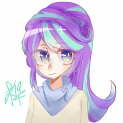 Size: 1000x1000 | Tagged: dead source, safe, alternate version, artist:旗桦, starlight glimmer, equestria girls, g4, female, solo