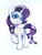 Size: 640x834 | Tagged: safe, artist:dawnfire, rarity, pony, unicorn, g4, female, looking at you, mare, marker drawing, raised hoof, simple background, smiling, solo, traditional art, white background