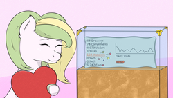 Size: 1285x732 | Tagged: safe, artist:kirr12, oc, oc only, pony, cute, deviantart, heart, smiling, solo