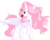 Size: 7318x5845 | Tagged: safe, artist:aureai-sketches, artist:cyanlightning, princess celestia, alicorn, pony, g4, .svg available, absurd resolution, chest fluff, cute, ear fluff, female, flower, lidded eyes, mare, mouth hold, pink-mane celestia, raised hoof, simple background, solo, spread wings, transparent background, vector, wings