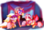 Size: 1701x1157 | Tagged: safe, artist:andromedasparkz, apple bloom, princess cadance, queen chrysalis, scootaloo, sweetie belle, alicorn, earth pony, pegasus, pony, unicorn, a canterlot wedding, g4, my little pony: friendship is magic, basket, bride, clothes, cutie mark crusaders, disguise, disguised changedling, disguised changeling, dress, female, filly, floral head wreath, flower, flower filly, flower girl, flower girl dress, gown, marriage, mouth hold, smiling, wedding, wedding dress, wedding veil