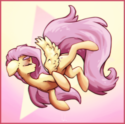 Size: 1805x1795 | Tagged: safe, artist:thegraid, fluttershy, pegasus, pony, g4, eyes closed, female, mare, solo