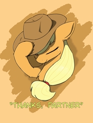 Size: 2581x3414 | Tagged: safe, artist:d.w.h.cn, applejack, earth pony, pony, g4, applejack's hat, bust, cowboy hat, eyes closed, female, freckles, hat, high res, mare, solo