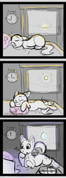 Size: 2000x5402 | Tagged: safe, artist:zobaloba, oc, pony, advertisement, auction, bed, comic, commission, day, food, funny, limited color, lol, nap, night, sketch, sleeping, soft color, solo, your character here
