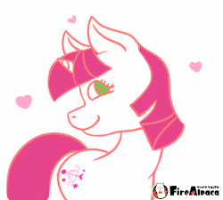 Size: 2000x1800 | Tagged: safe, artist:kiwiscribbles, lovestruck, pony, g4, animated, blinking, female, frame by frame, gif, heart eyes, hearts and hooves day, holiday, solo, squigglevision, valentine's day, wingding eyes