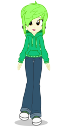 Size: 2700x4850 | Tagged: safe, artist:razethebeast, cherry crash, human, equestria girls, g4, clothes, female, hoodie, pants, simple background, solo, transparent background