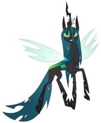 Size: 1650x2000 | Tagged: safe, artist:elf-hollow, queen chrysalis, changeling, changeling queen, g4, crown, female, jewelry, regalia, simple background, solo, transparent background