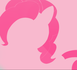 Size: 973x891 | Tagged: safe, artist:lunalewdie, pinkie pie, earth pony, pony, g4, female, lineless, mare, minimalist, modern art, pink background, simple background, solo