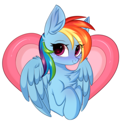 Size: 2598x2680 | Tagged: safe, artist:pesty_skillengton, rainbow dash, pegasus, pony, g4, cute, dashabetes, female, heart eyes, high res, holiday, love, solo, valentine, valentine's day, wingding eyes, ych result