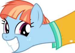 Size: 4254x3000 | Tagged: safe, artist:cloudy glow, windy whistles, pegasus, pony, g4, parental glideance, .ai available, bust, clothes, cute, female, grin, looking at you, mare, open mouth, portrait, smiling, solo, vector, windybetes