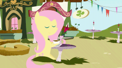 Size: 1280x720 | Tagged: safe, artist:dsiak, fluttershy, rainbow dash, pegasus, pony, g4, animated, cafe, coffee, cup, duo, female, floating heart, flower, gif, heart, hug, kissing, lesbian, mare, rainbow trail, ship:flutterdash, shipping, wind