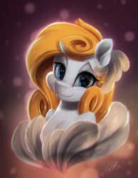 Size: 2720x3508 | Tagged: safe, artist:light262, oc, oc only, oc:swann aurora, pony, cute, female, gift art, high res, mare, ocbetes, signature, smiling, solo