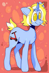 Size: 2066x3021 | Tagged: safe, artist:bwongi, oc, oc only, unnamed oc, pony, unicorn, abstract background, ambiguous gender, chest fluff, cute, daaaaaaaaaaaw, high res, horn, no pupils, ocbetes, short hair, short tail, smiling, solo, standing