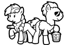 Size: 225x150 | Tagged: safe, artist:crazyperson, oc, oc only, earth pony, pony, unicorn, fallout equestria, fallout equestria: commonwealth, black and white, clothes, duo, fanfic, fanfic art, female, grayscale, hoof hold, hooves, horn, lantern, male, mare, monochrome, picture for breezies, railroad (fallout), raised hoof, simple background, stallion, sunglasses, transparent background