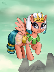 Size: 1280x1707 | Tagged: safe, artist:madokistrokis, somnambula, pegasus, pony, g4, cute, female, floating, glowpaz, mare, no more ponies at source, pyramid, solo, somnambetes
