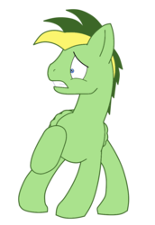 Size: 742x1077 | Tagged: safe, artist:didgereethebrony, oc, oc only, oc:didgeree, pegasus, pony, male, reupload, scared, solo, stallion, updated, updated design