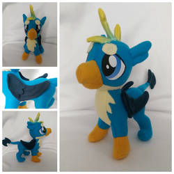 Size: 1024x1024 | Tagged: safe, artist:fleecefriendship, gallus, griffon, g4, cute, folded wings, gallabetes, irl, male, photo, plushie, solo, wings, wings down