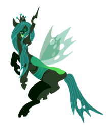 Size: 1000x1200 | Tagged: safe, artist:niftykirin, queen chrysalis, changeling, changeling queen, g4, crown, cute, cutealis, female, jewelry, profile, regalia, simple background, solo, transparent background