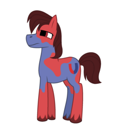 Size: 1318x1472 | Tagged: safe, artist:bolivianite, oc, oc only, oc:magnet, pony, coat markings, magical gay spawn, offspring, parent:big macintosh, parent:soarin', parents:soarmac, pinto, simple background, solo, unshorn fetlocks, white background
