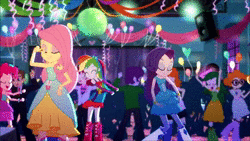 Size: 1280x720 | Tagged: safe, edit, edited screencap, editor:someguy845, screencap, sound edit, apple bloom, applejack, captain planet, curly winds, fluttershy, golden hazel, indigo wreath, nolan north, pinkie pie, rainbow dash, rarity, rose heart, scribble dee, some blue guy, sweet leaf, teddy t. touchdown, tennis match, twilight sparkle, equestria girls, g4, my little pony equestria girls: summertime shorts, raise this roof, animated, apple sisters, applejack's hat, background human, clothes, cowboy hat, dancing, dancity, decoration, dress, fall formal, fall formal outfits, female, hat, humane five, humane six, male, music, pmv, siblings, sisters, sound, suit, tuxedo, twilight ball dress, video, webm