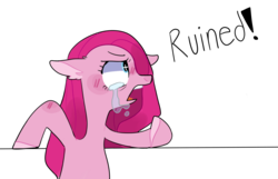 Size: 4190x2701 | Tagged: safe, artist:bat-b0y, pinkie pie, earth pony, pony, g4, yakity-sax, crying, female, pinkamena diane pie, simple background, solo, transparent background