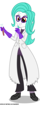 Size: 1000x2966 | Tagged: safe, artist:gamerpen, oc, oc only, oc:regressa, equestria girls, g4, clothes, equestria girls-ified, female, glasses, lab coat, pants, simple background, smiling, solo, test tube, transparent background