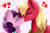 Size: 1280x849 | Tagged: safe, artist:enviaart, big macintosh, sugar belle, earth pony, pony, g4, blushing, chest fluff, cute, eyes closed, female, floating heart, heart, kissing, male, ship:sugarmac, shipping, straight