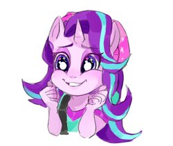 Size: 885x744 | Tagged: safe, artist:keeerooooo1, starlight glimmer, unicorn, anthro, equestria girls, equestria girls specials, g4, mirror magic, beanie, clothes, cute, equestria girls outfit, female, glimmerbetes, glimmie, glimmy, hat, keeerooooo1 is trying to kill us, shirt, simple background, solo, white background